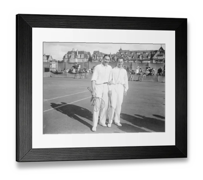 Framed Print : Davis Cup Doubles tennis at Deauville Hon A H Gobert ( Left ) and Mon W H Laurentz Framed Print : Davis Cup Doubles tennis at Deauville Hon A H Gobert ( Left ) and Mon W H Laurentz