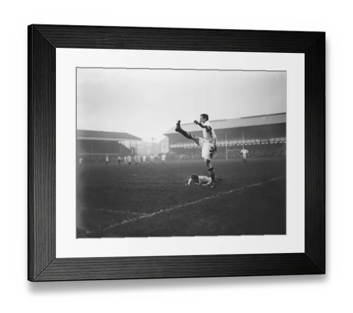 Framed Print : England versus the Rest of the World at Twickenham. H L V Day kicking a goal for