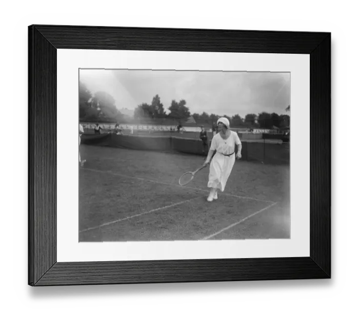 Framed Print : Society at Southampton Tennis Tournament Lady Crosfield 31 August 1922 Framed Print : Society at Southampton Tennis Tournament Lady Crosfield 31 August 1922