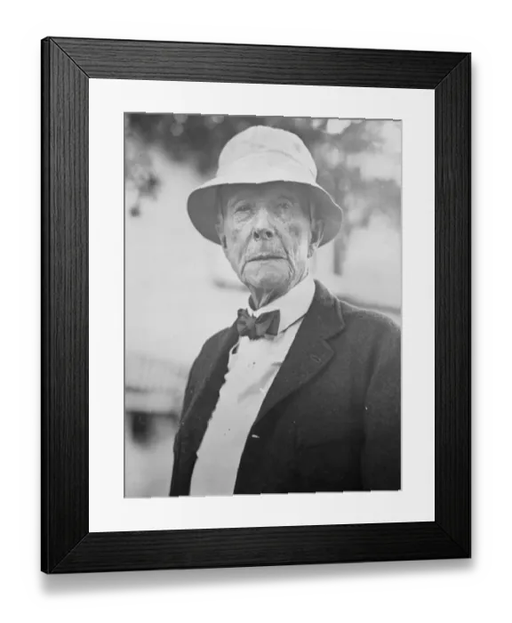 Framed Print : Worlds richest man plays golf at 84. Mr John D Rockefeller, the worlds richest man