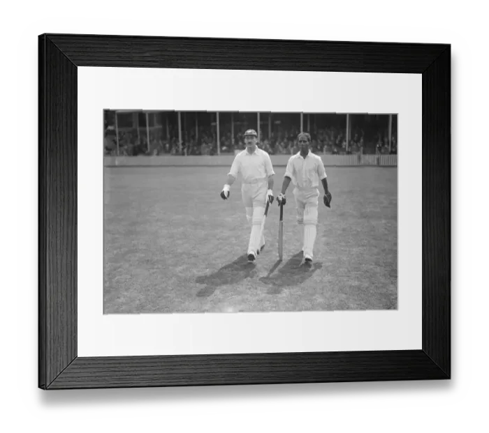Framed Print : England versus West Indies at the Oval. Clifford Roach and George Challenor going Framed Print : England versus West Indies at the Oval. Clifford Roach and George Challenor going