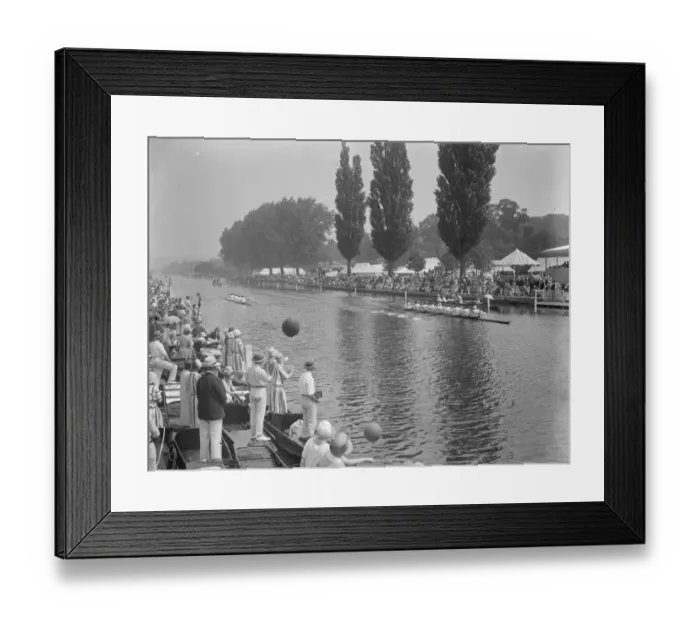 Framed Print : Henley Regatta A general view showing the defeat of London Rowing club by Jesus College Framed Print : Henley Regatta A general view showing the defeat of London Rowing club by Jesus College
