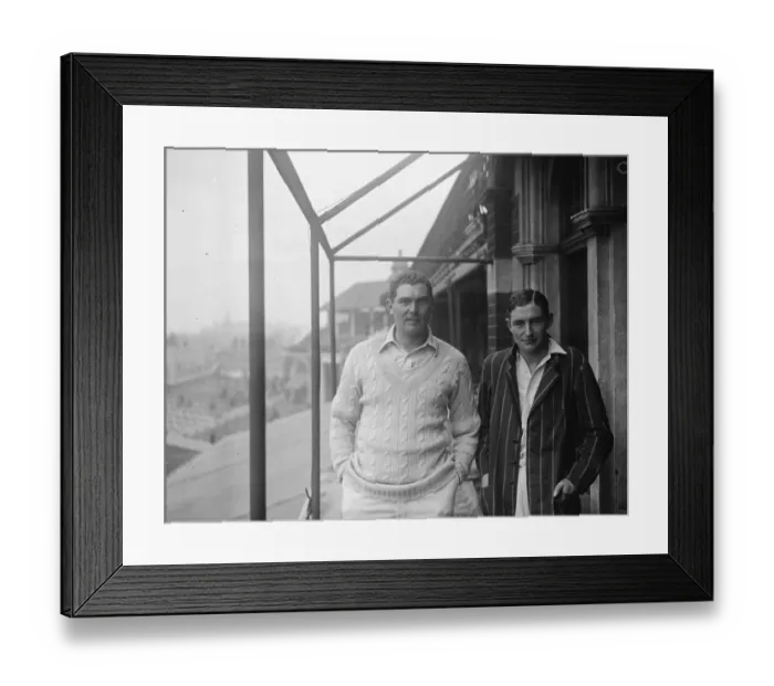 Framed Print : Famous cricketers. Maurice Joseph Lawson Turnbull ( Glamorgan ) and Maurice Allom Framed Print : Famous cricketers. Maurice Joseph Lawson Turnbull ( Glamorgan ) and Maurice Allom
