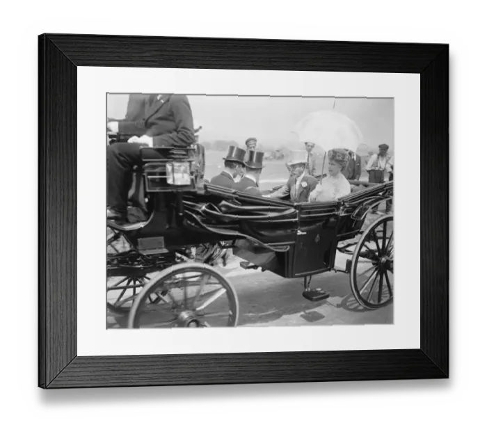 Framed Print : Derby Day The Royal Party arriving on the course 31 May 1922