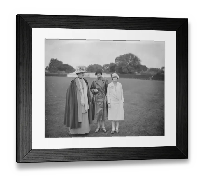 Framed Print : Lymington Tennis Week Lady Wilmer, Lady Rosemary Bootle-Wilbraham and Mrs T B Raikes