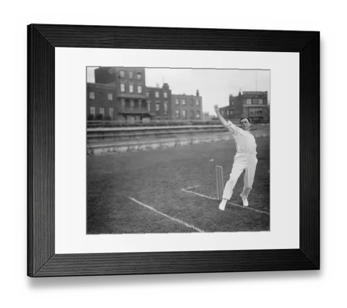 Framed Print : South African cricketers practice at the Kennington Oval, London Claude Carter ( Natal )