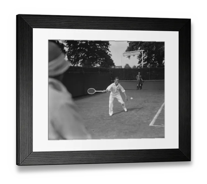 Framed Print : Wimbledon lawn tennis Championships. Wilbur Coen ( USA ) in play against Axel Petersen Framed Print : Wimbledon lawn tennis Championships. Wilbur Coen ( USA ) in play against Axel Petersen