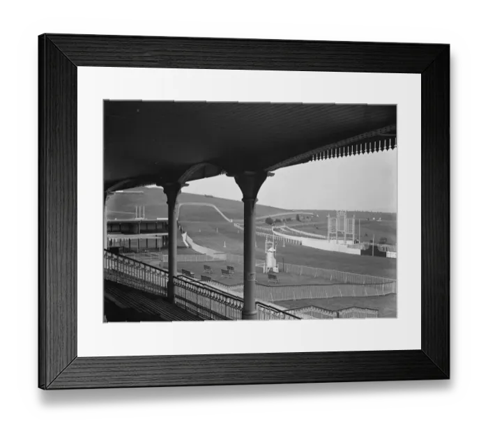 Framed Print : Panorama of the Goodwood race course. 27 July 1929 Framed Print : Panorama of the Goodwood race course. 27 July 1929