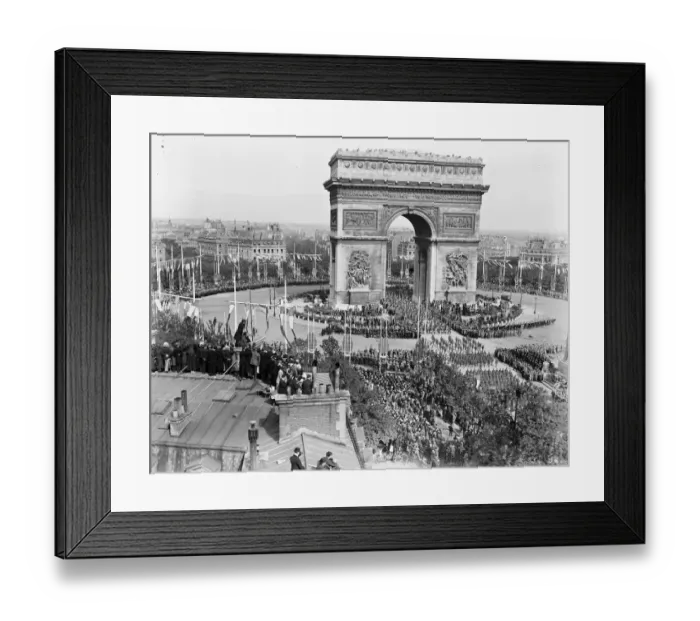 Framed Print : Paris Victory March 14 July 1919