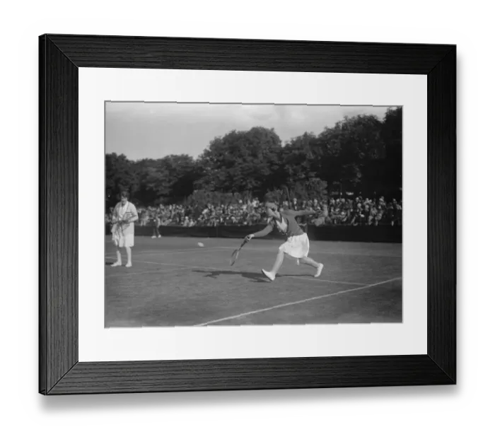 Framed Print : Reception to famous tennis stars at Roehampton club. Fraulein Aussem ( Germany Framed Print : Reception to famous tennis stars at Roehampton club. Fraulein Aussem ( Germany