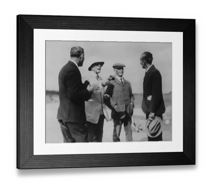 Framed Print : Oil King at golf. Mr J D Rockefeller on his private links narrating to a few friends Framed Print : Oil King at golf. Mr J D Rockefeller on his private links narrating to a few friends
