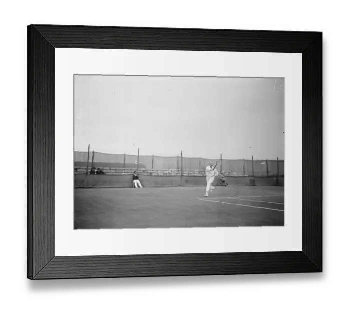 Framed Print : Davis Cup tennis at Deauville Mr P M Danson playing in the singles 28 August 1919 Framed Print : Davis Cup tennis at Deauville Mr P M Danson playing in the singles 28 August 1919