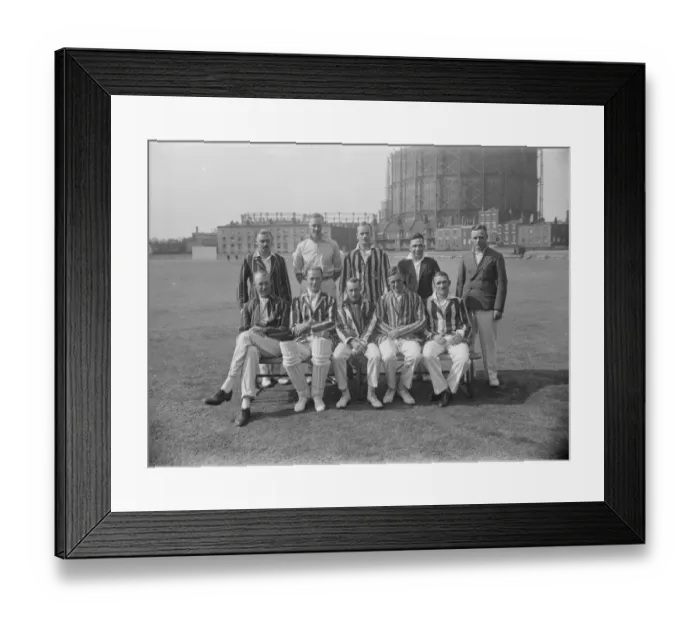 Framed Print : RAOC ( Royal Army Ordnance Corps ) cricket group at the oval. June 1928