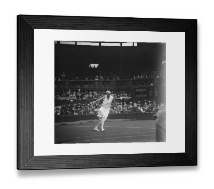 Framed Print : Lawn tennis at Wimbledon. R Watson in play 16 June 1928