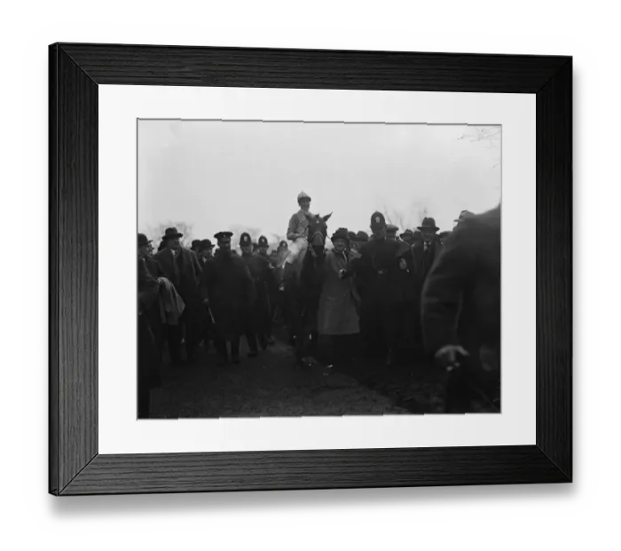 Framed Print : Sensational Grand National. Leading in the winner, Tipperary Tim ridden by William Dutton Framed Print : Sensational Grand National. Leading in the winner, Tipperary Tim ridden by William Dutton
