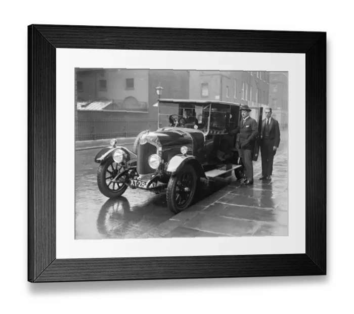 Framed Print : Special job for Crossley Motors. Standing by the car is Baron Erik Palmstierna Framed Print : Special job for Crossley Motors. Standing by the car is Baron Erik Palmstierna