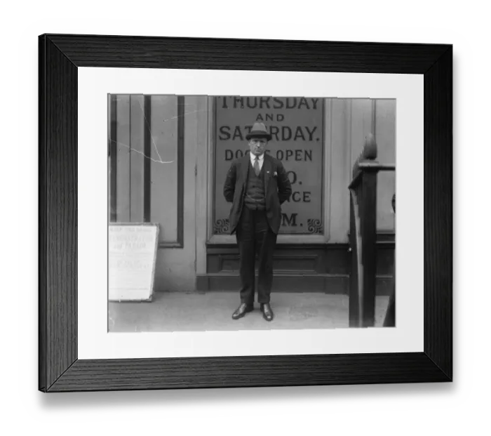 Framed Print : Dan Sullivan. Manager of the Ring. 1924