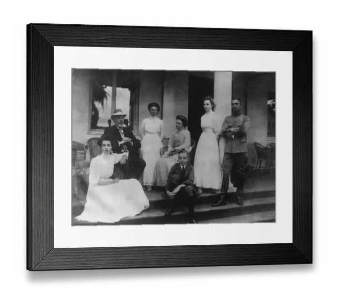 Framed Print : King of Swedens niece as a factory girl. Countess Elsa von Wisborg ( second figure