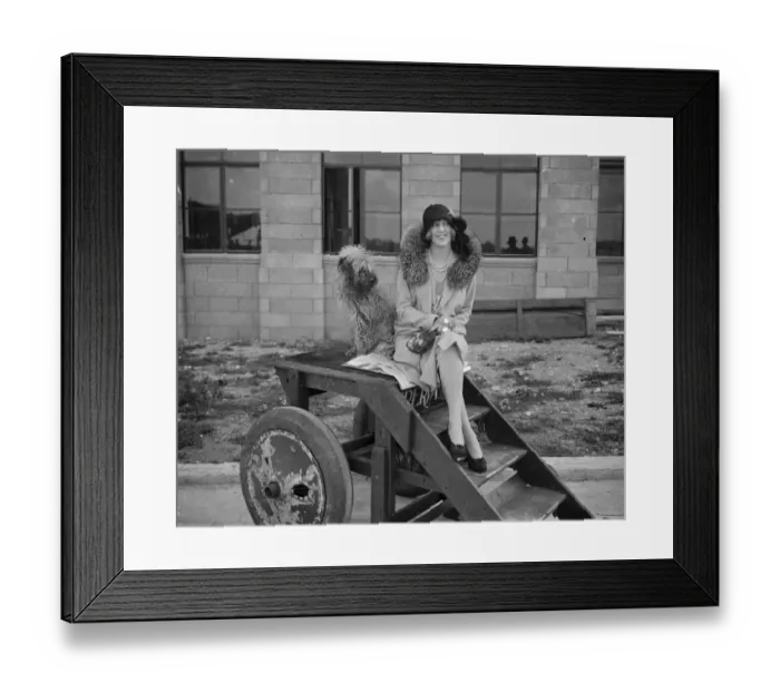 Framed Print : New Atlantic East to West flight. Miss Boll, who is to be a passenger on the attempted flight Framed Print : New Atlantic East to West flight. Miss Boll, who is to be a passenger on the attempted flight