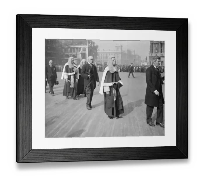 Framed Print : Michaelmas Law Sittings : Judges attend Westminster Abbey service. Prior to Framed Print : Michaelmas Law Sittings : Judges attend Westminster Abbey service. Prior to
