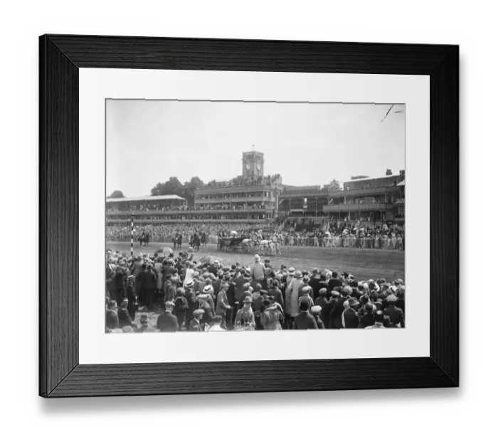 Framed Print : Ascot The Royal procession driving along the course 16 June 1925 Framed Print : Ascot The Royal procession driving along the course 16 June 1925