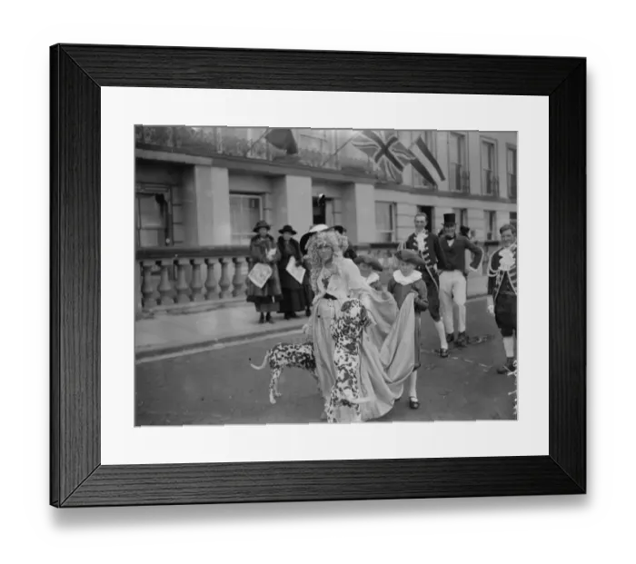 Framed Print : Hastings carnival. One of the belles of the pageant with her dalmations. 22nd Framed Print : Hastings carnival. One of the belles of the pageant with her dalmations. 22nd