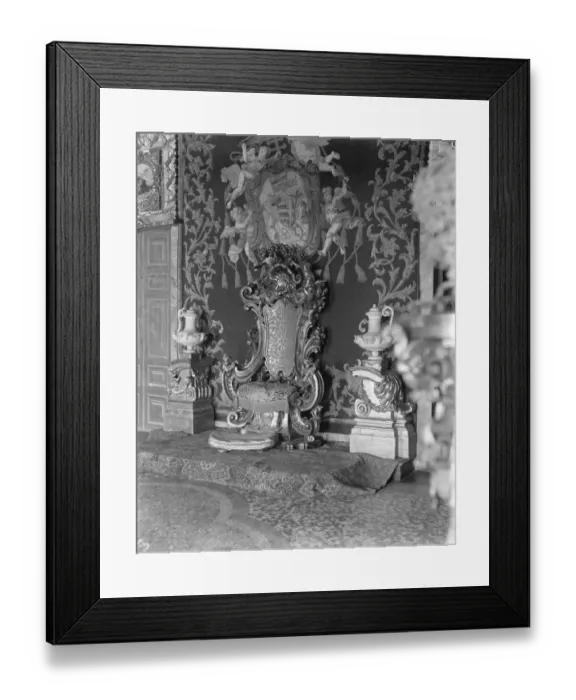 Framed Print : Isola Bella The throne used by Napolean in the Palace on Isola Bella, Italyduring Framed Print : Isola Bella The throne used by Napolean in the Palace on Isola Bella, Italyduring