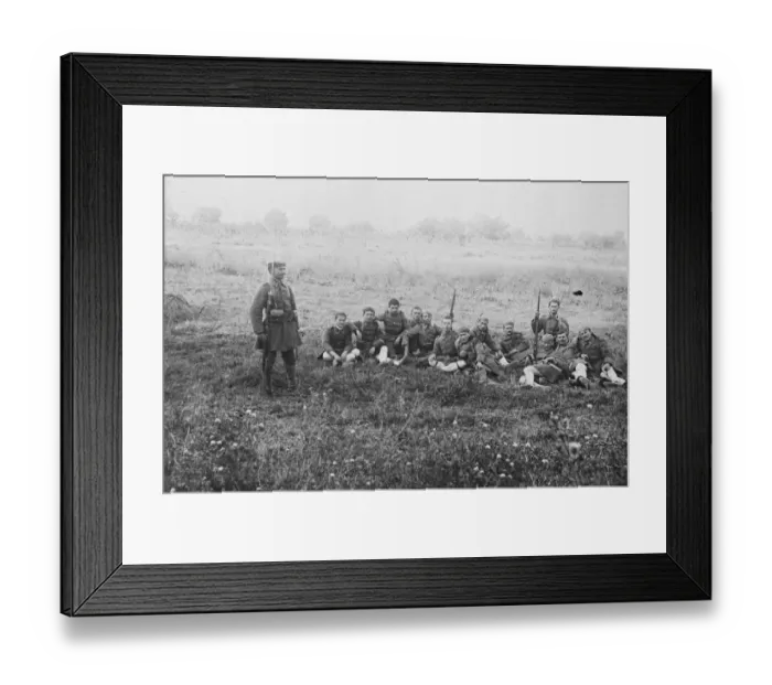 Framed Print : Greek troops ( light infantry ) in their national costume bivouacing in Asia Minor 10