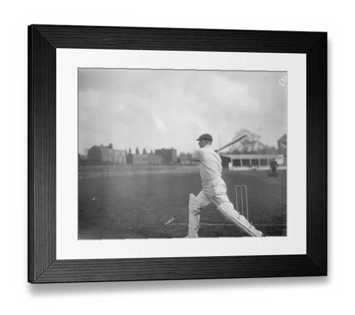Framed Print : South African cricketers practice at the Oval, London Mick Commaille makinga square