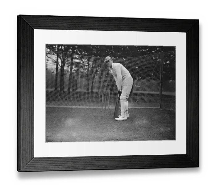 Framed Print : Oxford University Cricket Club Practice C H Knott ( Brasenose ). 30 April 1923 Framed Print : Oxford University Cricket Club Practice C H Knott ( Brasenose ). 30 April 1923