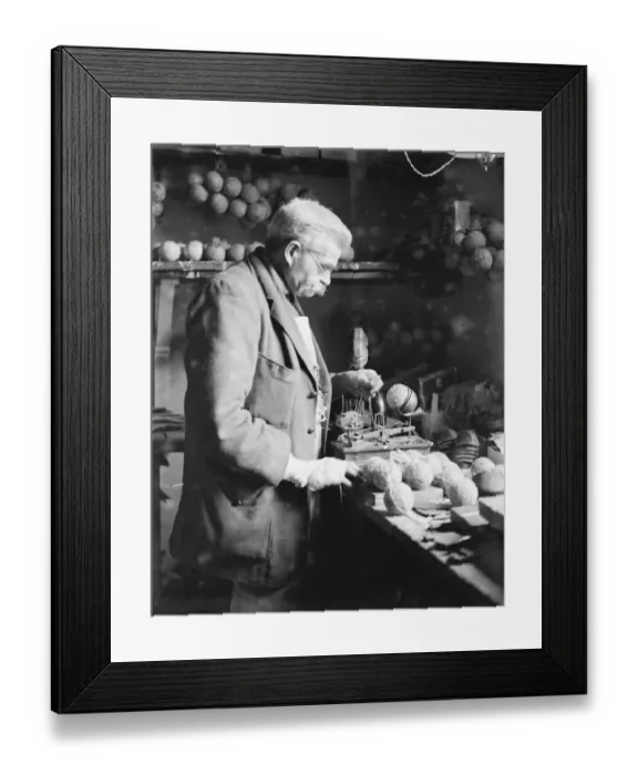 Framed Print : The making of cricket balls at London football company station road, South Norwood Weighing Framed Print : The making of cricket balls at London football company station road, South Norwood Weighing