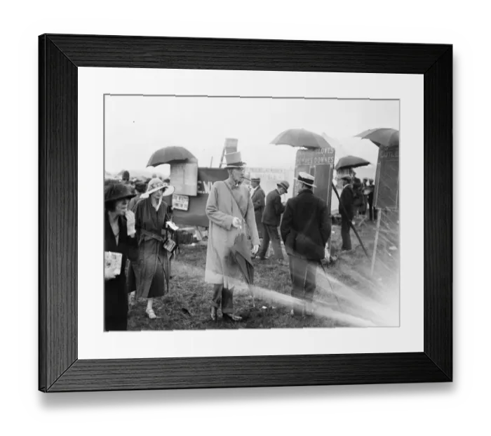 Framed Print : Royal Ascot Lord Woolavington and his daughter 13 June 1922