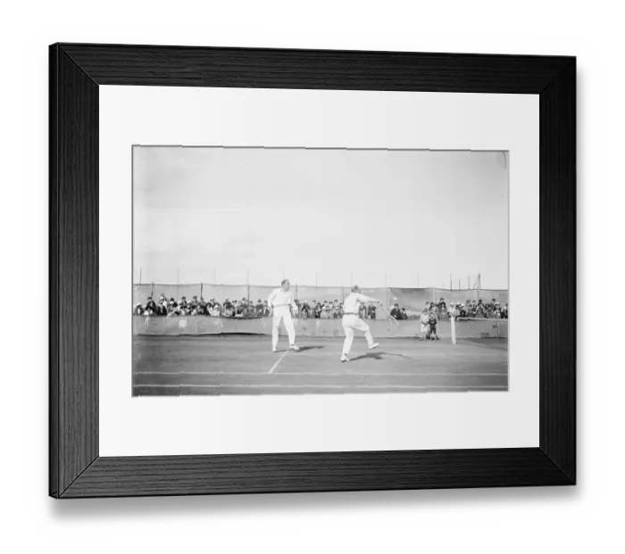 Framed Print : Davis Cup tennis at Deauville Mr Roper Barrett and Mr R G N Turnbull playing 28 Framed Print : Davis Cup tennis at Deauville Mr Roper Barrett and Mr R G N Turnbull playing 28