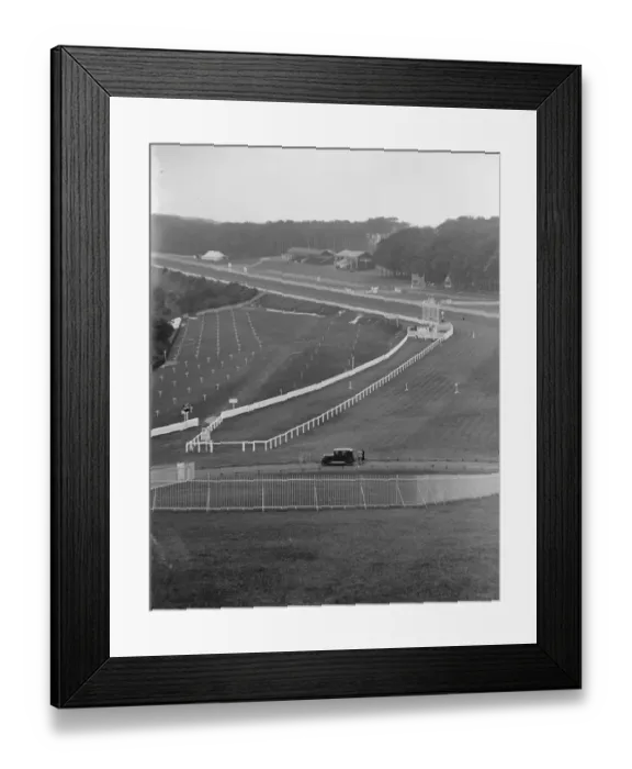 Framed Print : Panorama of Goodwood race course. The race track. 27 July 1929 Framed Print : Panorama of Goodwood race course. The race track. 27 July 1929