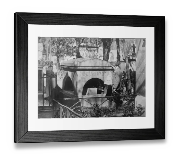 Framed Print : Where Madame Sarah Bernhardt was buried The simple family vault in the Pere la Choise cemetary Framed Print : Where Madame Sarah Bernhardt was buried The simple family vault in the Pere la Choise cemetary