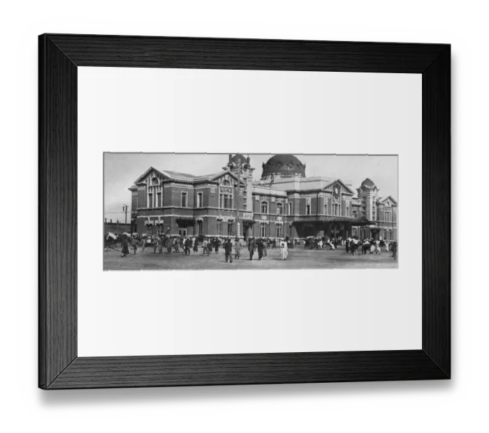 Framed Print : Manchuria Going Ahead The magnificent new railway station at Mukden, which city Framed Print : Manchuria Going Ahead The magnificent new railway station at Mukden, which city