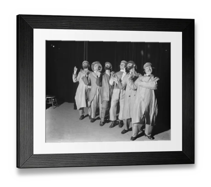 Framed Print : Le Miroir Juif at the London Pavilion. The Six Brothers. 3 March 1926
