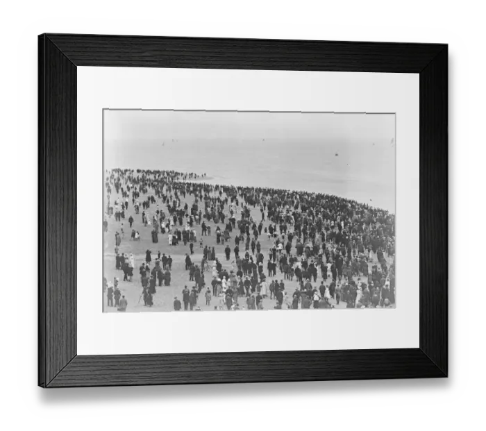 Framed Print : New Brighton beach on the Wirral Peninsula in England 6 April 1920 Framed Print : New Brighton beach on the Wirral Peninsula in England 6 April 1920