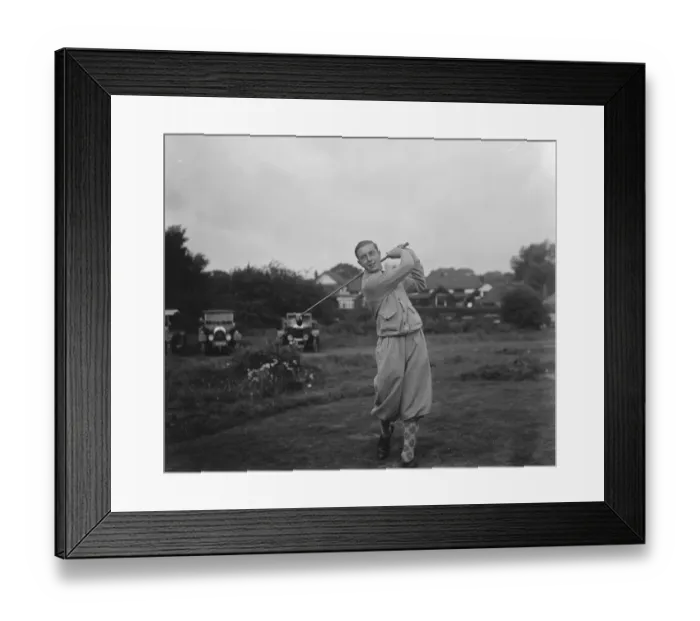 Framed Print : Golf tournament at Walton Hatch. The rising hope, J H Cotton, in play. 20 Framed Print : Golf tournament at Walton Hatch. The rising hope, J H Cotton, in play. 20