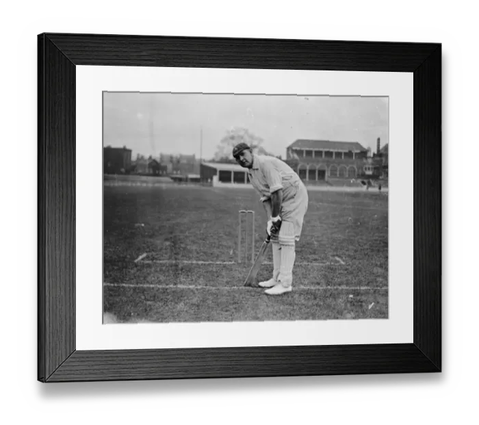 Framed Print : South African cricketers at practice at Kennington oval. Hands at the wicket. P A M Hands