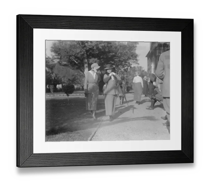 Framed Print : International Society at Cannes Golf Club. Mrs Drexel Paul ( left ) and Mrs John Drexel Framed Print : International Society at Cannes Golf Club. Mrs Drexel Paul ( left ) and Mrs John Drexel