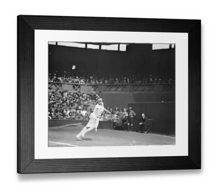 Framed Print : Lawn Tennis Final at Wimbeldon Miss K McKane in play against Miss Helen Wills in Framed Print : Lawn Tennis Final at Wimbeldon Miss K McKane in play against Miss Helen Wills in