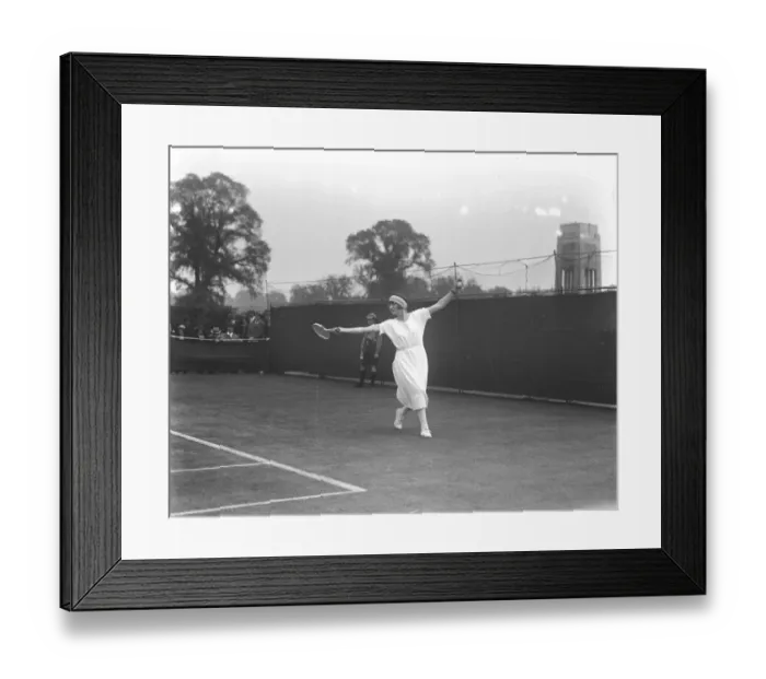 Framed Print : Lawn Tennis Championships at Wimbeldon Miss McKane in play against Miss Gardner 27 Framed Print : Lawn Tennis Championships at Wimbeldon Miss McKane in play against Miss Gardner 27