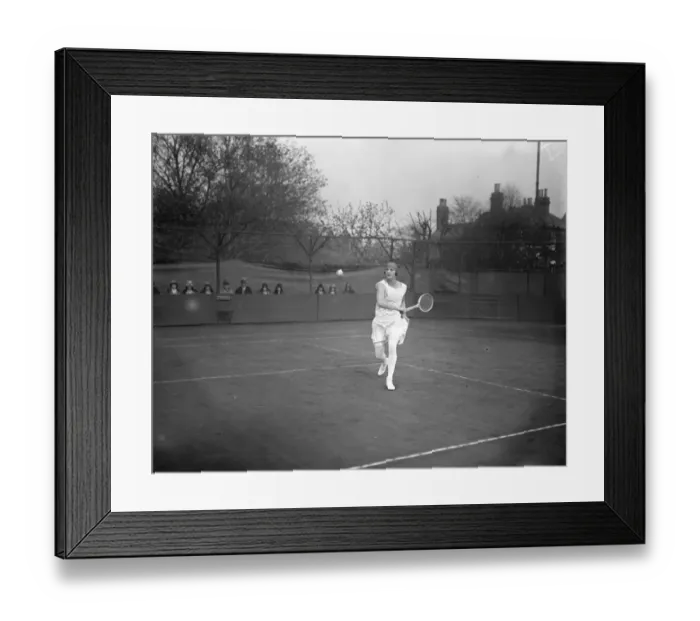 Framed Print : West Side Country Club Tennis. Miss Eileen Bennett in play against Betty Nuthall Framed Print : West Side Country Club Tennis. Miss Eileen Bennett in play against Betty Nuthall