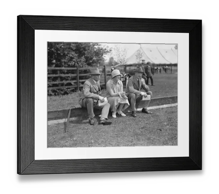 Framed Print : Ranelagh polo pony show. Mr Romer Williams, Lady Blanche Douglas, Major General Vaughan, DSO