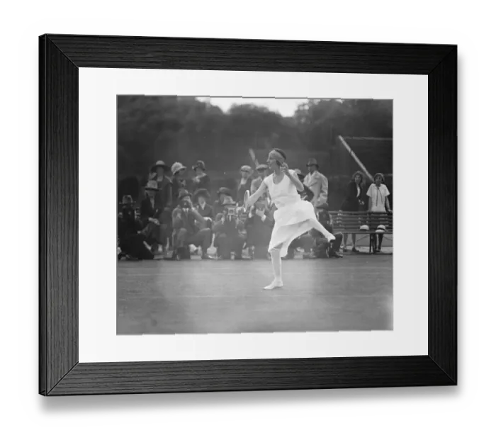 Framed Print : Lawn Tennis championship at Wimbeldon Mlle Lenglen in practice 19 June 1924 Framed Print : Lawn Tennis championship at Wimbeldon Mlle Lenglen in practice 19 June 1924