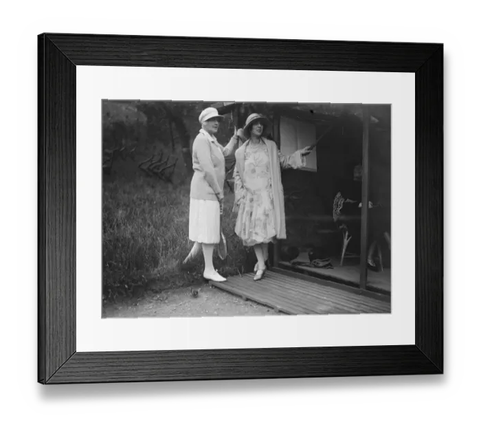 Framed Print : Lady Crosfields lawn tennis tournament at Highgate. Lady Wavertreee ( left )