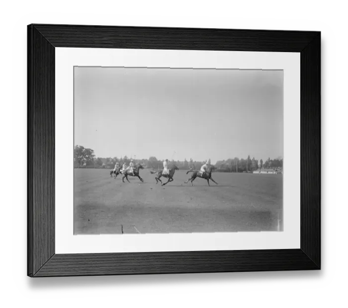 Framed Print : 10, 000 watch Anglo American trial Polo Captain Traill ( Central Figure ) overtaking Framed Print : 10, 000 watch Anglo American trial Polo Captain Traill ( Central Figure ) overtaking