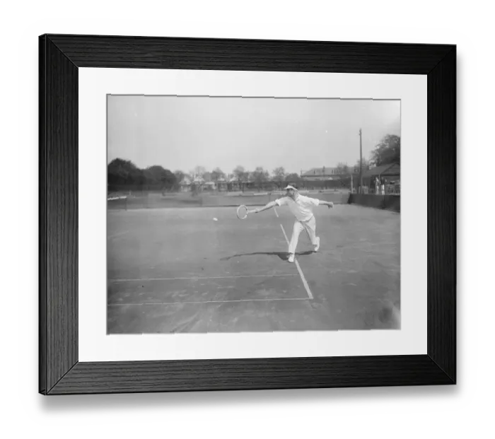 Framed Print : Davis Cup tie between Denmark and Rumania opens at Roehampton. M Mishu ( Rumania ) in play Framed Print : Davis Cup tie between Denmark and Rumania opens at Roehampton. M Mishu ( Rumania ) in play