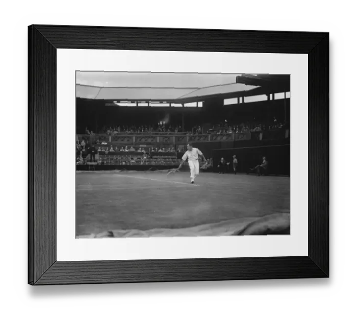 Framed Print : Lawn tennis at Wimbledon. Hunter in play. 24 June 1927 Framed Print : Lawn tennis at Wimbledon. Hunter in play. 24 June 1927